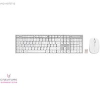 Resim Everest KM-6063 Beyaz/Gri Kablosuz Q Multimedia Klavye + Mouse 