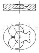 Resim Mahle 0022402 Piston Segman 0.50 89.50 Mm (MERCEDES BENZ: SPRİNTER T3-T4 95-00 A6010371701 (WN848727) 