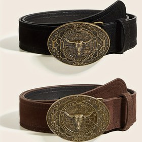 Resim 1 adet Kadın Vintage Kovboy Batı Kemer - Mat Kahverengi/ - Ağır Hizmet Tokalı, Çıkarılamayan Döngülü - Kovboy, Batı Etkinlikleri, Cadılar Bayramı, Günlük Kullanım için - Kadın Moda Aksesuarı, Etkinlik Aksesuarı, Retro Tasarım, Dayanıklı Malzeme, İkonik Parça 