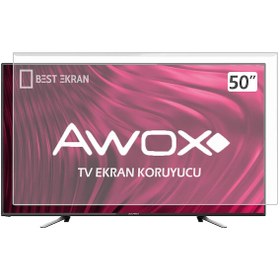 Resim Awox Uyumlu 50" inç 126 cm Tv Ekran Koruyucu 