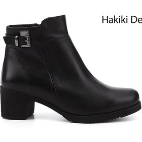 Resim Gönderi R Kadın Siyah Fermuarlı Kalın Topuklu Hakiki Deri Bot Gkzb13447453 Siyah 