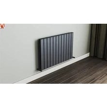 Resim Nixrad Nirvana 500X550 Siyah 7 Dilim Dekoratif Hibrit Alüminyum&çelik Isı Verimliliği Arttırılmış Dizayn Radyatör 