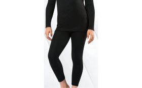 Resim Kota Kız Çocuk Termal Tayt Alt Tekli Siyah %60 Polyester %35 Viscon %5 Elastan 3-4 Yaş 