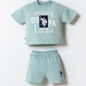 Resim U.s. Polo Assn. Erkek Bebek Yeşil Şort Takım 5274-49950 Yeşil 