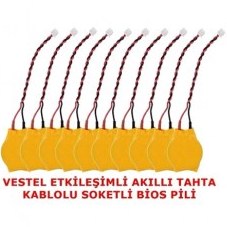 Resim Vestel Etkileşimli Faz 2 Akıllı Tahta Cr2032 Kablolu Soketli Bios Pili 10'lu 