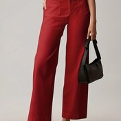 Resim Kadınlar İçin Şık Yüksek Esneklikte Düz Paça Kot Pantolon - Çok Yönlü, Rahat Kesim Cepli kot, Makinede Yıkanabilir 