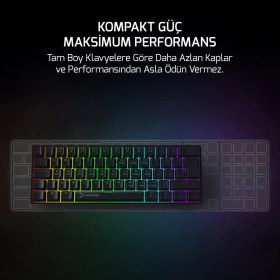 Resim Gamepower Lyra Rgb 60M 62TUŞ Siyah Mekanik Kablolu Red Switch Klavye - 3 Yıl Garantili 
