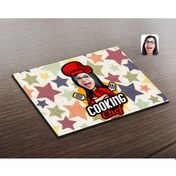 Resim Kişiye Özel Kadın Chef Karikatürlü Ahşap Puzzle-11 