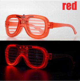 Resim Cosmotex Kırmızı Led Işıklı Parti Gözlüğü - Neon Glow Şerit Gözlük 3 Modlu 