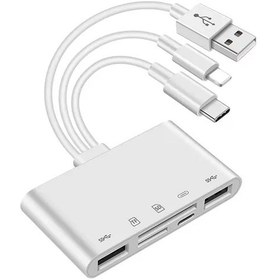 Resim 4702 Usb 3.0 Type-c Lightning To Sd, Tf Otg Kart Okuyucu Çevirici 