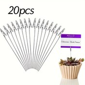 Resim 20 adet Metal Timsah Klipleri, Kelepçe Klipleri, DIY Kart Klip Tutucu, DIY Kart Fotoğraf Notu İçin Uzun Kuyruklu Küçük Metal Timsah 