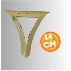 Resim 14 Cm Metal Damla Koltuk Ayağı Mobilya Ayağı Ünite Ayağı Konsol Ayağı Puf Berjer Ayağı Gold 