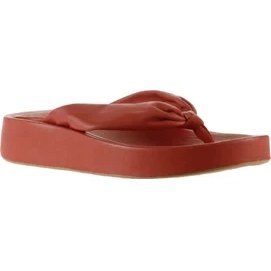 Resim Bueno Shoes Mercan Deri Kadın Dolgu Topuklu Terlik 