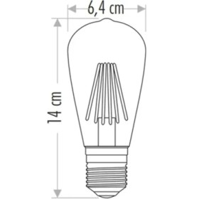 Resim Alvo Store Buğz Cata Ct 4284 Rustik 6W LED Ampul Amber 2700K E27 Duy 