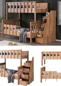 Resim Setay Mdf Profil Ranza, Deluxe Ayrılabilir Ranza - Ceviz 