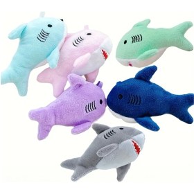 Resim Fochsia Sevimli Küçük Köpekbalığı Gri Yumuşak Oyuncak 
