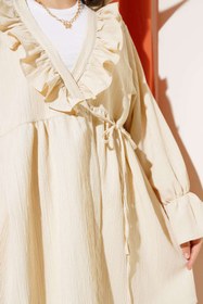 Resim VOLT CLOTHİNG Kadın Fırfırlı Bağlamalı Kimono 