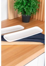 Resim Acar Pure Royal 36 Cm Dikdörtgen Kayık Tabak 6 Adet Sct-05406 