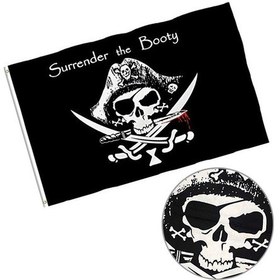 Resim Korsan Bayrağı 3 x 5 Inç, Çift Taraflı Ve Çift Dikişli Jolly Roger Tekne Bayrağı Pirinç Yıkayıcı, Korsan Parti Malzemeleri Dekoratif Banner 