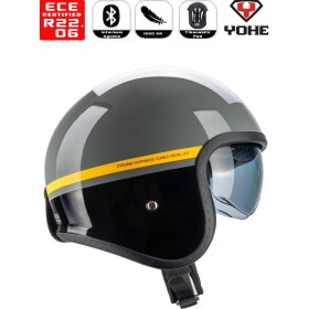 Resim Yohe Retro Motor Kaskı (Ece-22.06) 