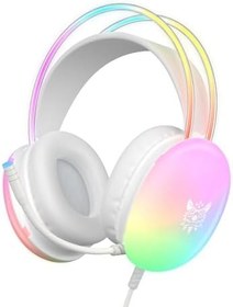 Resim Mikrofonlu Oyun Kulaklıkları, RGB Gökkuşağı LED Işık, PS4/PS5/MAC/XBOX/Dizüstü Bilgisayar için PC Kablolu Hafif Oyun Kulaklığı, 3,5 mm Ses Aşırı Kulak Kulaklığı, Stereo Surround, Otomatik Ayarlama 