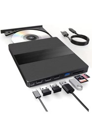 Resim STOREMAX 7in1 Harici USB 3.0 ve Type-C DVD-ROM DVD-RW Optik Sürücü, USB ve Type C Kablolu, PC, Tablet, DVD Pl 