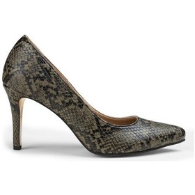 Resim Deery Yeşil Yılan Desenli Kadın Stiletto Yeşil 