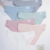 Resim 6 adet Kadınların Dikişsiz Düz Renk İç Çamaşırı - Pembe, Mint Yeşil, Açık Mavi, Beyaz ve Vişne Renklerde Yumuşak, Hafif ve Rahat İç Çamaşırları, 'Sevimli' Etiketiyle, Günlük Giyim İçin Mükemmel 