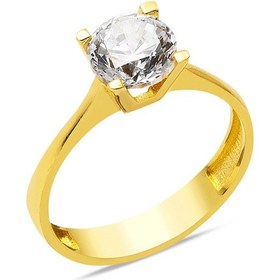 Resim 14 Ayar Altın Tektaş Yüzük YZCAY14K22253 