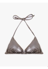 Resim Koton İnce Askılı Parlak Üçgen Bikini Üstü Haki 5sak10117mm Haki 