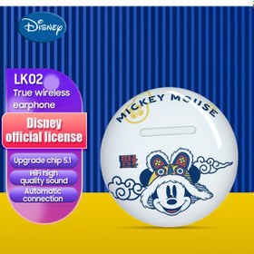 Resim Suofeng Disney Lk02 Bluetooth 5.1 Spor Kulaklıkları - Hıfı Ses Kalitesi, Type-c Şarj Kutusu, Mickey Tasarımı Beyaz 