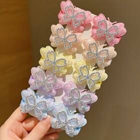 Resim 10/20 adet Kızlar Dört yapraklı Yonca Pullu Kurdele Saç Tokası Küçük Kız Süper Peri Saç Aksesuarları 