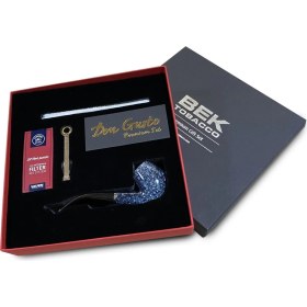 Resim Bek Tobacco Atomic German 9 mm Başlangıç Pipo Seti Smooth Siyah Metal Malzemeden Filtresiz Kullanım İmkanı 