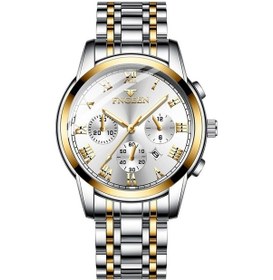 Resim Sones Bınbond B5552 Aydınlık Çok Fonksiyonlu İş Takvimi Kuvars Saat Kadın - Altın Arası - Siyah 