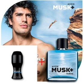 Resim AVON Musk Marine Erkek 75ml Edt + Musk Marine Anti Perspirant Roll-on Deodorant 50 Ml 