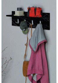 Resim Asela Antre Hol Kapı Arkası Askılık Siyah 