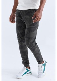 Resim Tommy Life Haki Kamuflaj Desenli Dar Kalıp Jogger Erkek Eşofman Alt - 84754 Haki 