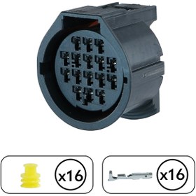 Resim Yazaki Far Soketi 16 Pin Kablosuz 
