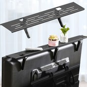 Resim TV'nin Üstü İçin Kolayca Kurulum Yapılabilen Delinmeden Kullanılabilen Bir Depolama Rafı, TV Kutuları ve Bilgisayar Monitörleri İçin Uygun. Bu Üst Depolama Rafı Ekranları Yönetmede Yardımcı Olur ve Ev Ofis Kurulumları, Router'lar ve Monitör Standları İçin İdealdir, İç Mekan Alanı Tasarrufu Sağlayan ve Şık Bir Organizasyon İçin Mükemmel Bir Seçenektir. 