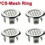 Resim Hightower Silvery 4 Adet Krom Yuvarlak Lavabo Kapagi Siyah Tutamaklı Su Geçirmez 