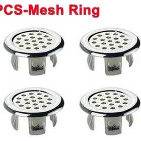 Resim Hightower Silvery 4 Adet Krom Yuvarlak Lavabo Kapagi Siyah Tutamaklı Su Geçirmez 