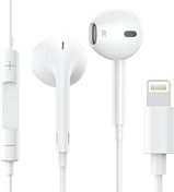 Resim iPhone Kulaklıklar Yıldırım Konnektörlü Kablolu Kulaklıklar [MFi Sertifikalı] Gürültü Yalıtımlı Kulaklıklar Dahili Mikrofon ve Ses Kontrolü ile Kablolu, iPhone 14/14 Pro/13/12/11-Tüm iOS ile Uyumlu 