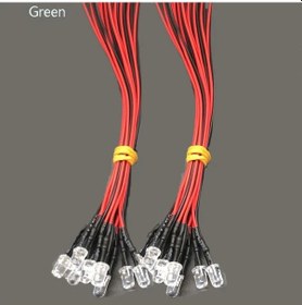 Resim Fochsia 20lı 5mm Yeşil Led Işık - 5v/12v Dc 90 Lümen 45 Açı 1000 Saat Ömür 