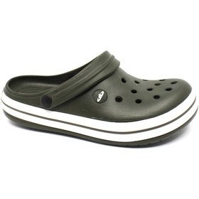 Resim Akınal Bella 195 Haki-beyaz-haki Unisex Sabo Terlik Haki 