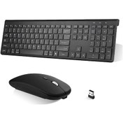 Resim Blackview Sekmesi İçin Kompakt Şarj Edilebilir Kablosuz Bluetooth Klavye Ve Fare Kombinasyonu Takın Ve Oynatın Diğer 