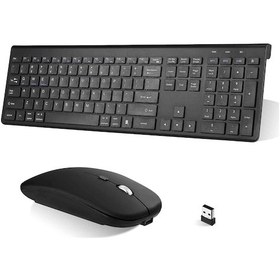 Resim Blackview Sekmesi İçin Kompakt Şarj Edilebilir Kablosuz Bluetooth Klavye Ve Fare Kombinasyonu Takın Ve Oynatın Diğer 