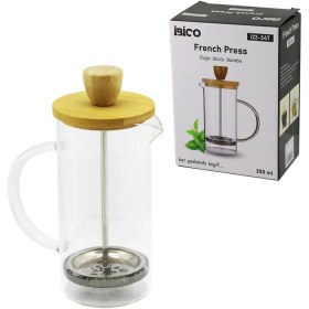 Resim İlk El Grup Ieg™ French Press Bambu Kapak 350ML Cam Bitki Süzgeçi () 