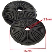 Resim Kumtel Uyumlu Yeni Aspiratör Karbon Filtresi 16 Cm 3 Tırnaklı - 476039232 