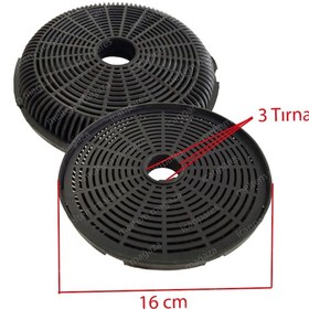 Resim Kumtel Uyumlu Yeni Aspiratör Karbon Filtresi 16 Cm 3 Tırnaklı - 476039232 