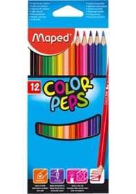 Resim Maped Kuru Boya Karton Kutu Tam Boy Üçgen 12 Renk 183212 